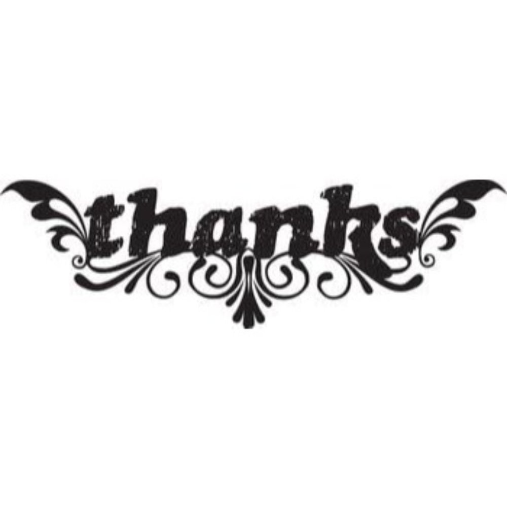 Thanks Rubber Stamp Hampton Art Scrapbook Crafts